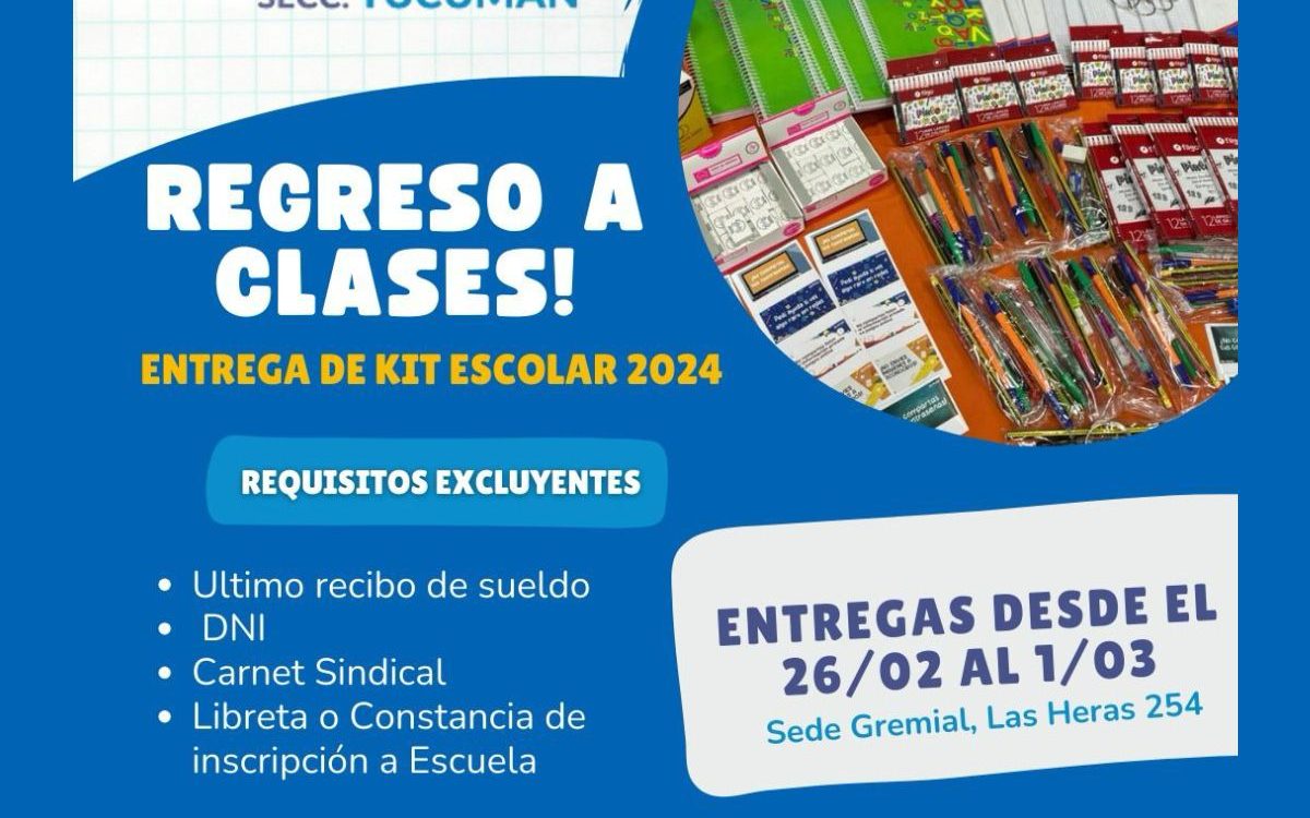 Regreso a clases entrega de Kit escolar desde el 26 de Febrero!