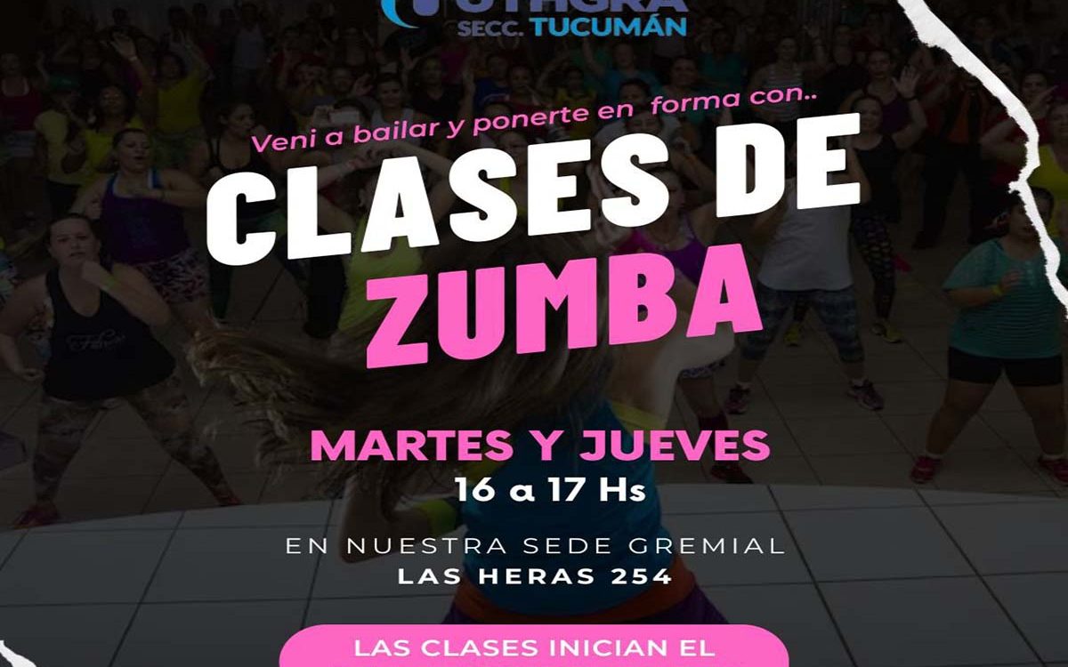Clases de ZUMBA – Martes y Jueves